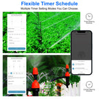 KEMEK Smart Programmable Sprinkle Timer 2 Zone Wifi Smart Garden Water Timer for Hose Faucet Irrigation with Rain Delay Feature