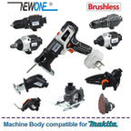 Compatible MAKITA 18V Brushless Jig saw & drill screwdriver Reciprocating/circular saw chainsaw oscillatingtool sander Combo kit