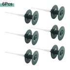 2/6PCS Garden Hose Guide Stake Guide Spikes Reusable Garden Hose Smooth Roller Guide Resin Wheel Hose Guide Peg Garden Tool