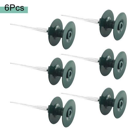 2/6PCS Garden Hose Guide Stake Guide Spikes Reusable Garden Hose Smooth Roller Guide Resin Wheel Hose Guide Peg Garden Tool