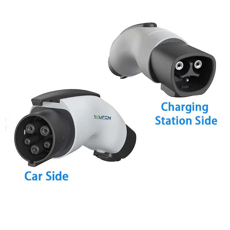 WUFEN Tesla to SAE J1772 Type 1 EV Adapter 250V 32A Max. Female to Male Charging Adaptor Converter For J1772 Model EVS