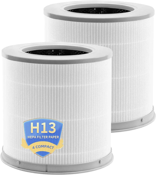 Filter for XIAOMI 4 Compact Air Purifiert,H13 True HEPA 3-in-1 Filter with Activated Carbon,Captures 99.97% of Airborne Particle