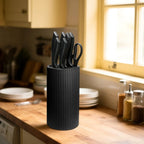 8.8 inch Kitchen Knife Holder  Stand for Kitchen Chef Ceramic Knife Inserted Plastic Knife Holder Bucket Kitchen Storage Tools