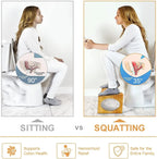 No Installation Not-Slip Bathroom Toilet Stool Upgrade Bamboo Squatting Toilet Stool for Adults Children
