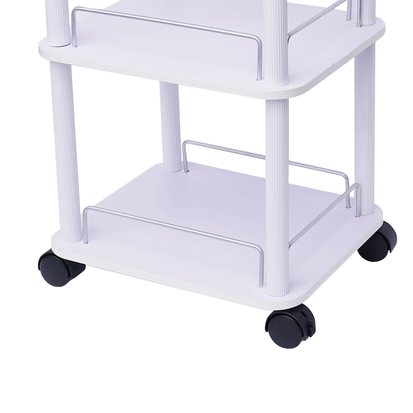 Beauty Salon Trolley Cart Pedestal Rolling Cart Salon Spa Stand Roller Trolley with Wheel Beauty Instrument Tray Rolling Cart
