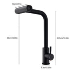 4-Mode Black Pull-Out Kitchen Faucet | RV & Home Hot/Cold Sink Faucet