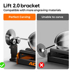 ACMER M2 Height Increasing Bracket For Engraving Cylindrical Objects Cans Roller Support Frame Stand Bracket Y-Axis Rotating