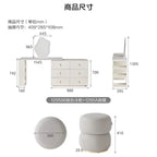 White Chest Drawers Makeup Vanities Unit Beauty Dressers Bedroom Table Desk Mirror Sink Hotel Bathroom Hairstyle Salon Furniture