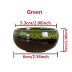 6Pc Ceramic Flower Pots Kiln Change Mini Wicker Bonsai Plant Flowerpot Mold Planters For Yard Garden Desktop Decor Flowers Ceram