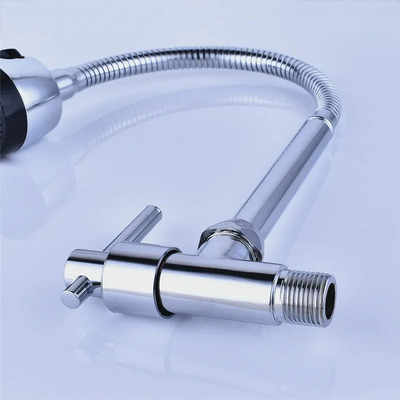 Kitchen Faucet Big Bend Universal Tube Single Cold Wash Basin Sink Faucet Household Rotatable Vertical Faucet