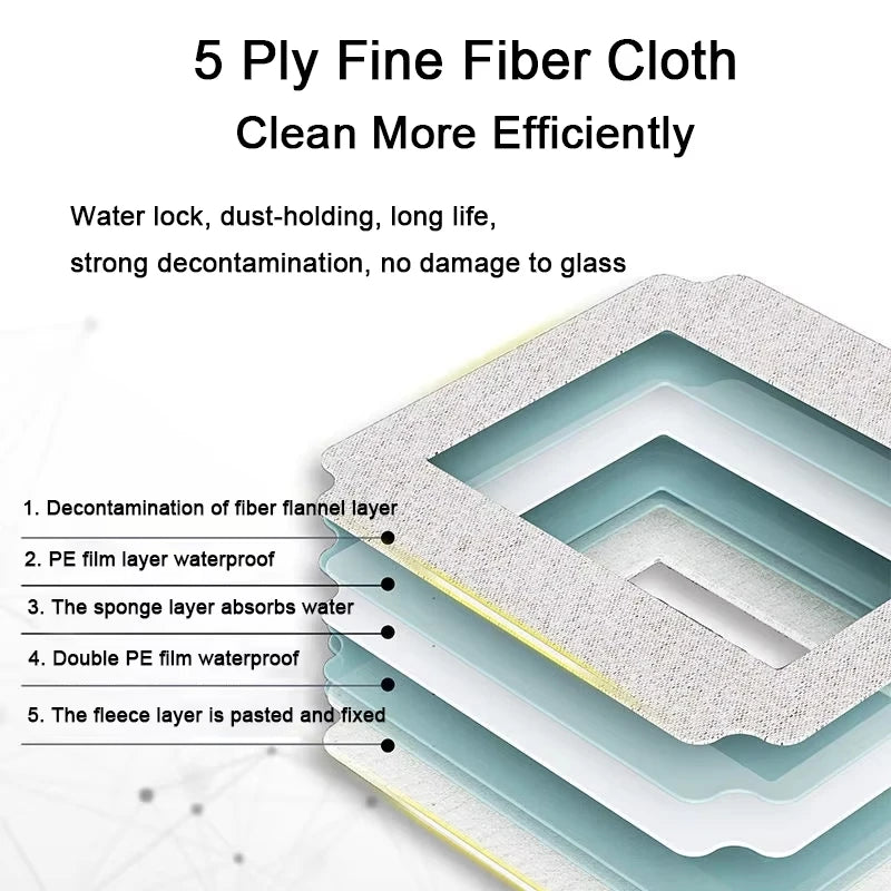 Window Cleaning Robot Mop High Quality Wipes Cloth Square Clean Wipes Purerobo W-V1S Component Window Cleaner Robot Accessories