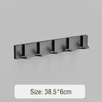 Foldable Coat Rack Wall Hanger Shelves Steel Shelf Behind Door Hooks Clothes Organizer Towel Rack Key Storage Bathroom Furniture