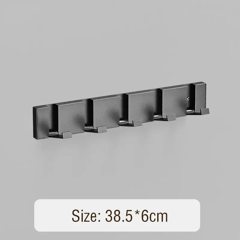 Foldable Coat Rack Wall Hanger Shelves Steel Shelf Behind Door Hooks Clothes Organizer Towel Rack Key Storage Bathroom Furniture