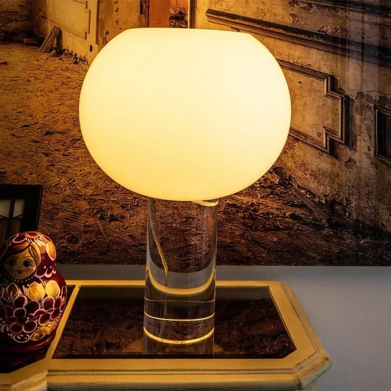 Italian Vintage Vintage Glass Desk Lamp Bedroom Headboard Living Room Study Design Coffee Table Decoration Lamp