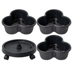 3 Tiers Vertical Tower Stackable Pot Strawberry Planter Tower for Home Garden Herb Flower Vegetable Cultivation Flower Pot 4pcs