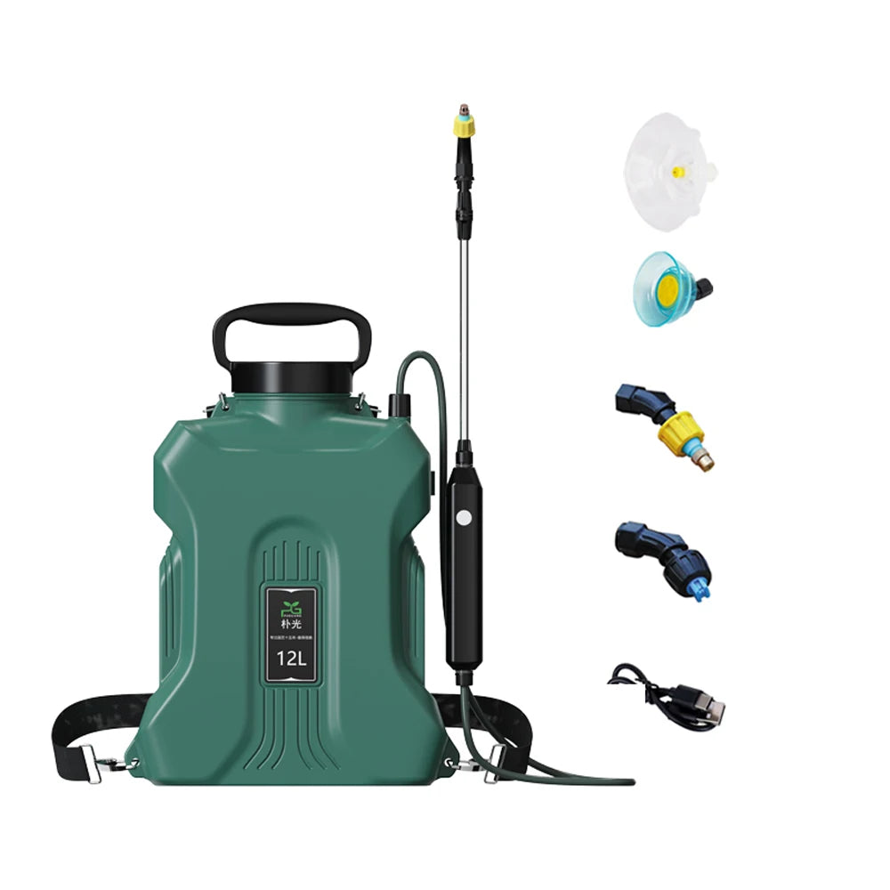 12L Rechargeable Shouldered Sprinkler Handheld Electric Sprayer Atomizing Watering Bottle Water Sprayer Garden Plants Sprayer