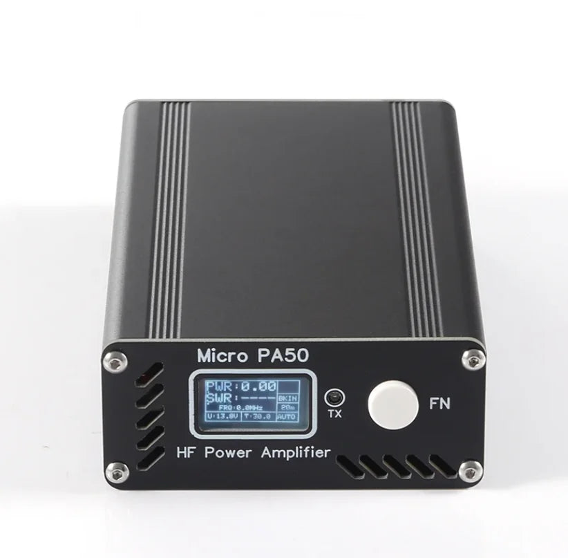 New Micro PA50-3 50W 3.5MHz-28.5MHz 1.3inch OLED Intelligent Shortwave HF Power Amplifier SWR Meter LPF Filter Replace PA50+