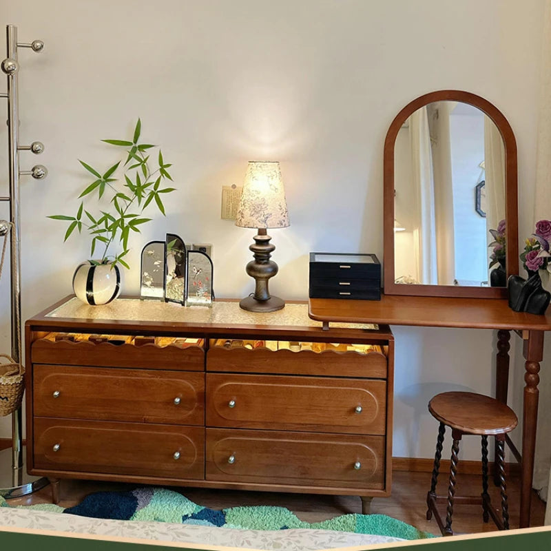 Modern Mirror Lights Large Commercial Storage Organizer Dressers Makeup Vanities Elegent Unique Nordic Coiffeuse Home Furniture