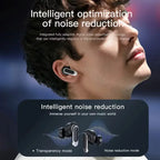 V8 screen display wireless Bluetooth earphones ANC active noise cancelling earbuds in ear earphones with built-in microphone
