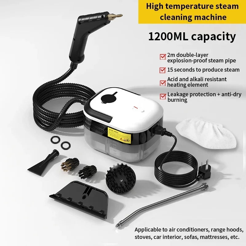 Portable Steam Cleaner High Temperature Household Sterilization for Air Conditioner,Sofa,Kitchen Hood Car Handheld Steam Cleaner