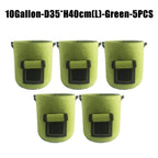 5/10Gallon Felt Plant Grow Bags Nonwoven Fabric Garden Potato Pot Greenhouse Vegetable Growing Bags Moisturizing Vertical Tools