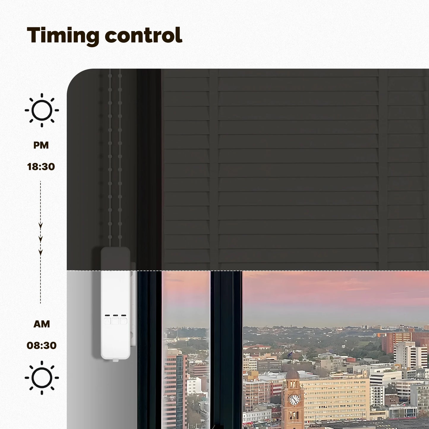 MOES Tuya Zigbee Chain Roller Blinds Smart Electric Curtain Shade Drive Motor Lithium battery  App Control with Alexa GoogleHome