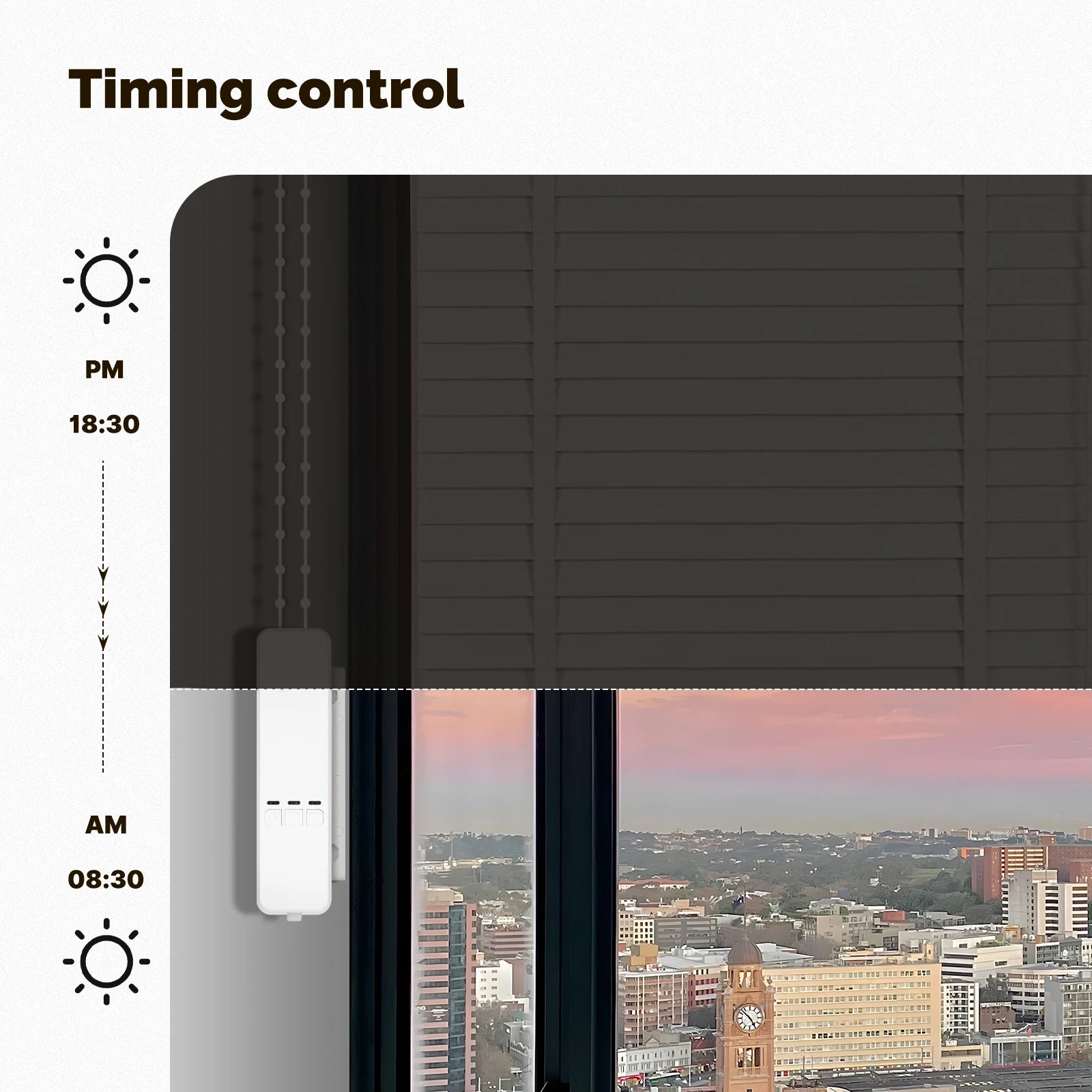 MOES Tuya Zigbee Chain Roller Blinds Smart Electric Curtain Shade Drive Motor Lithium battery  App Control with Alexa GoogleHome