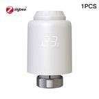 MOES TRV Tuya ZigBee Thermostatic Radiator Valve SmartLife Wireless Remote Heating Temperature Controller Alexa Voice Control