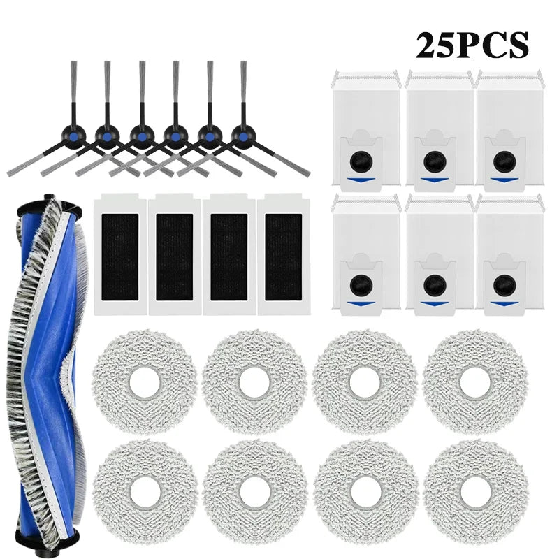ECOVACS DEBOT T30S / T30S COMBO / T30S PRO / T30S PRO OMNI Vaccum Cleaner Mop Dust Bag MainSide Brush Filter  Accessories