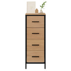 Bathroom Cabinet Chest of Drawers with 4 Drawers Side Free Standing Storage Unit for Bathroom Living Room Bedroom Hallway