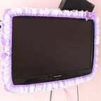 24-48INCHES Fabric TV Circle Power on Without Taking Out Dust Cover Monitor Screen Home Decorations Dust Cover with Elastic