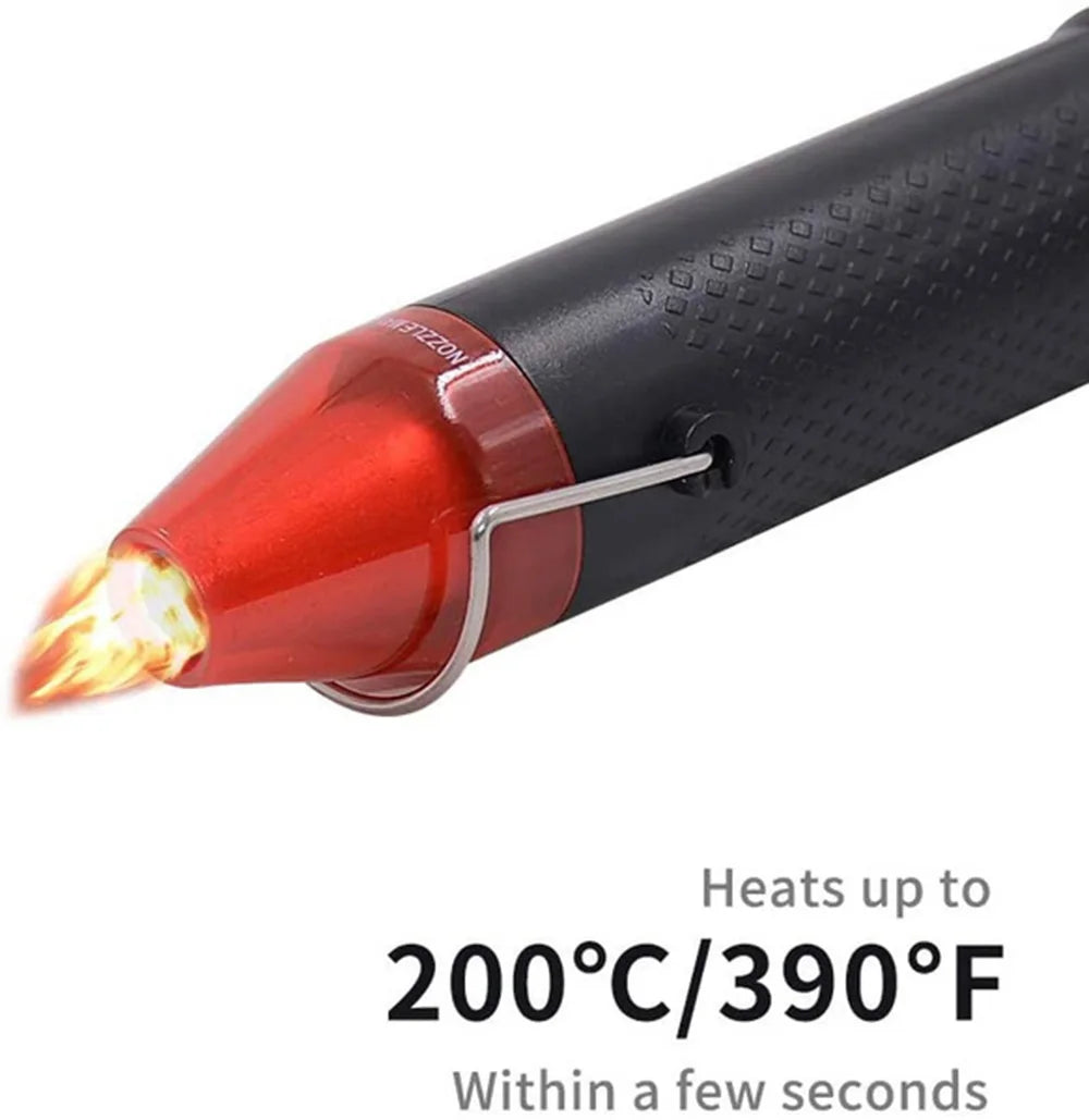 300W Electrical Mini Heat Gun Handheld Hot Air Gun with 280PCS Heat Shrink Butt for DIY Craft Embossing Shrink Wrapping PVC