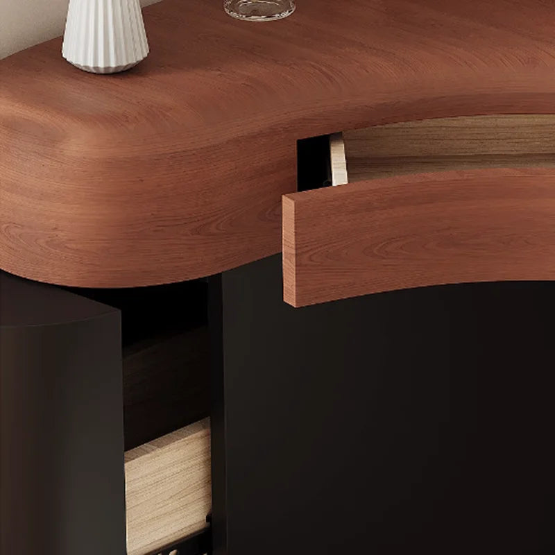 Bedroom Wood Makeup VanitiesTables Black Stool Small Chair Drawers Dressers Bedroom Girl Mirror Corner Coiffeuse Furniture Home