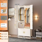 New Simple Wardrobe Clothes Assembly Plastic Collapsible Sturdy Dustproof Cabinets Dressers Cube Storage Locke Closet Furniture