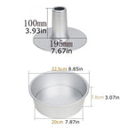 Round middle hole Alloy Chiffon Cake toast bread Pan Removable Bottom Hollow Chimney Mold DIY Baking Tools bake Model Bread box
