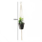 Handmade Macrame Plant Hanger Basket Flower Pot Balcony Hanging Decoration Knotted Lifting Rope Bohemian Style Home Garden Decor