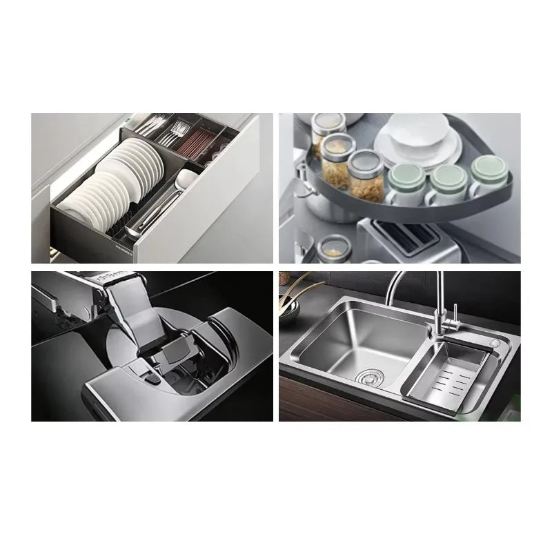 Customized eco modular outdoor kitchen island waterproof stainless steel cabinet with BBQ grill storage solution