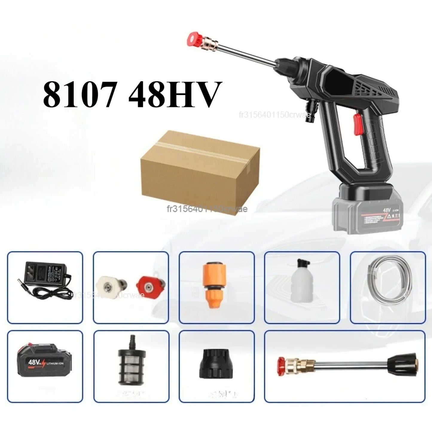 High pressure home car wash water gun electric car wash machine rechargeable wireless lithium battery car wash machine