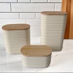 Wooden Efficient Pantry Storage And Lid Food Storage Jar - Sealed Kitchen Organizer Container With Lid For Organization