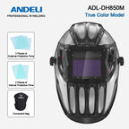 ANDELI Auto Darkening Welding Helmet Large Viewing True Color Solar Powered Welding Mask for TIG MIG ARC Grinding Welder