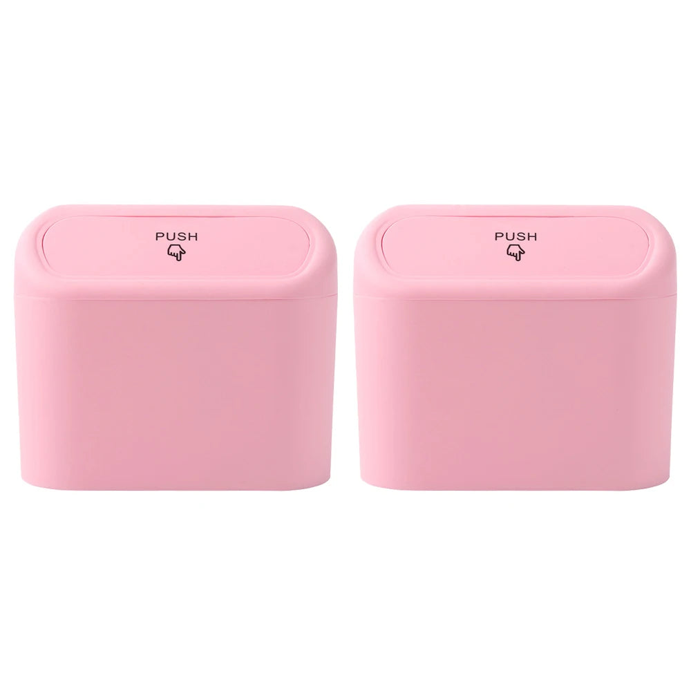 1L Car Interior Storage Case Trash Garbage Box Door Bin Push Can Mini Tray Dustbin Seat Clip Stand Holder Automotive Accessories
