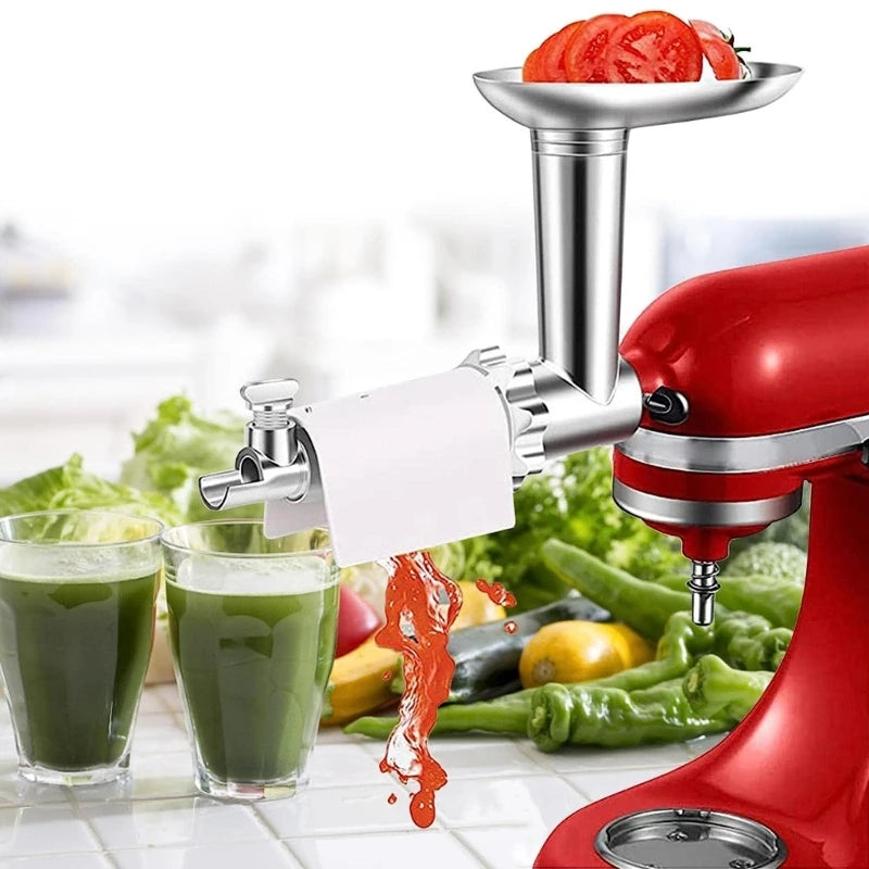Tomato Juicer Vegetable Strainer  Grinder Sausage Stuffer Ketchup Attachment Compatible for Stand Mixer Kitchen Tool