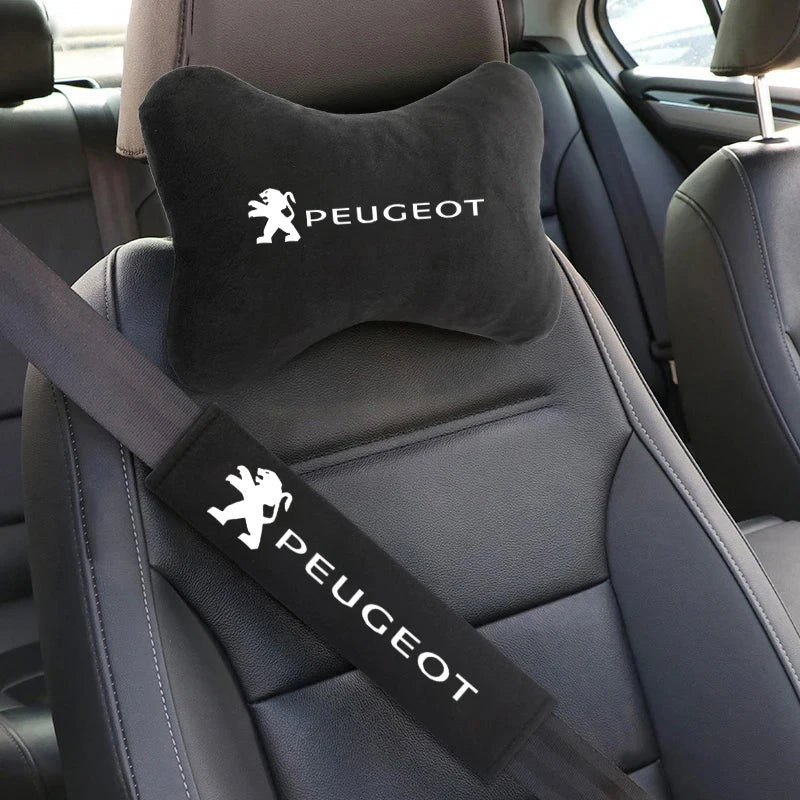 Car Seat Head Neck Rest Cushion Headrest Pillow Pad For Peugeot 408 4008 308 3008 Rifter 5008 508 2008 208 301 RCZ 407 Accessory