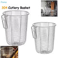 ☪Kitchen Chopstick Holder Organizer Hanging Wall Stainless Steel Tableware Drainer Fork Spoon Chopsticks Dishwasher Basket