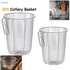 ☪Kitchen Chopstick Holder Organizer Hanging Wall Stainless Steel Tableware Drainer Fork Spoon Chopsticks Dishwasher Basket