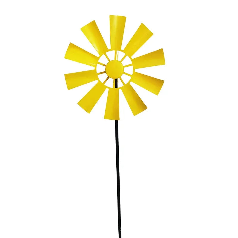 Wind Spinner Decorative Lawn Ornament Wind Mill Wind Sculpture Metal Windmill for Lawn Yard Outdoor Patio Decor Garden Windmill