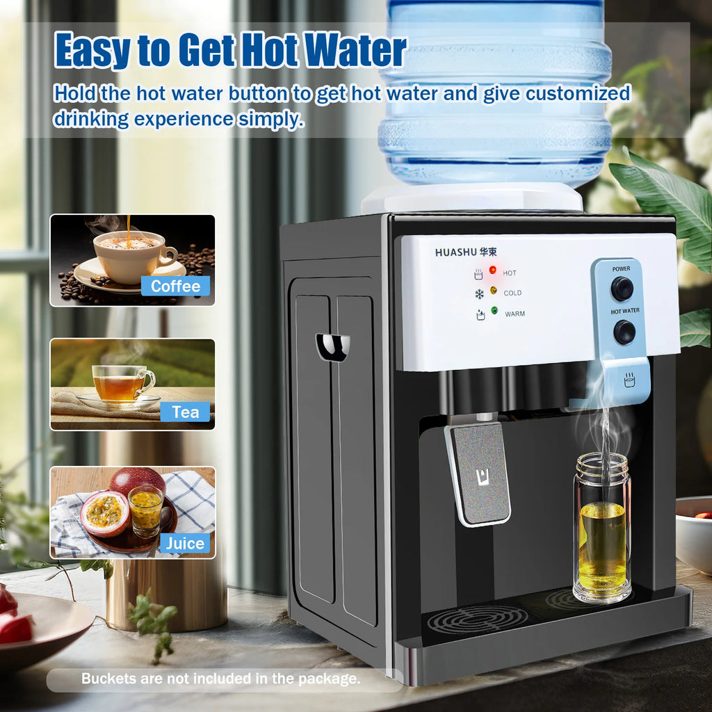 5 Gallon Top Loading Water Cooler Dispenser Freestanding Countertop Hot & Cold Water Dispenser for Home Office Dorm