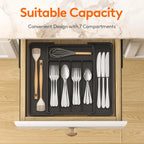 1pcs Silverware Organizer - Expandable Kitchen Drawer Organizer, Adjustable Utensil Organizer, Cutlery Tray for Forks, Knives,