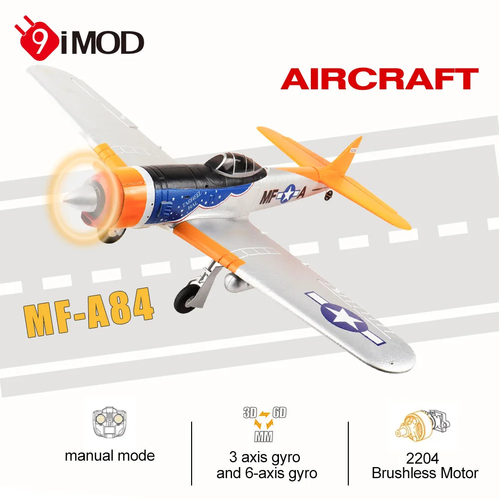 9IMOD RC Plane MF-A84 Fixed-wing Aircraft 10CH  One-key Aerobatic EPP Optional Camera
