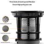 Large Caliber Slow Juicer Screw Cold Press Extractor Slag Juice Separation Filter-Free Easy Wash Electric Fruit Juicer Machine